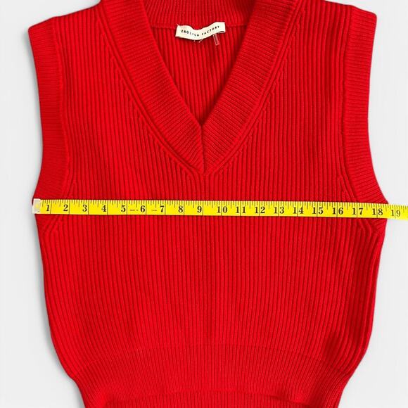 English Factory women's red sweater vest Size M - Picture 4 of 5